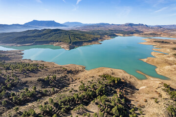 Conde Guadalhorce Reservoir in Ardales, Spain.