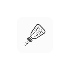 Salt shaker icon isolated on white background. 