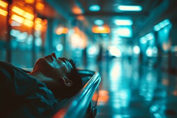 Resting in Neon-Lit Station