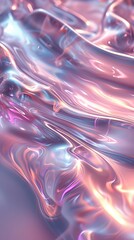 Abstract Pink and Blue Waves