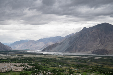 Fototapeta premium Diskit gompa, Ladakh, India, Buddhist monasteries, Tibetan Buddhism, Small Tibet