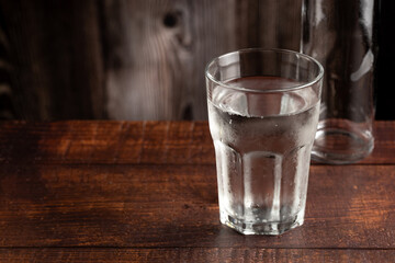 Glass of cold sparkling water.