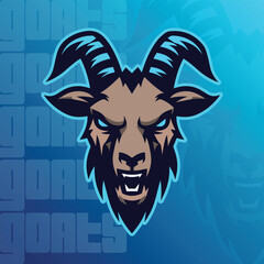 Goat mascot logo design 