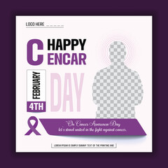 ector World Cancer Day celebrating the lives of brave warriors post template
