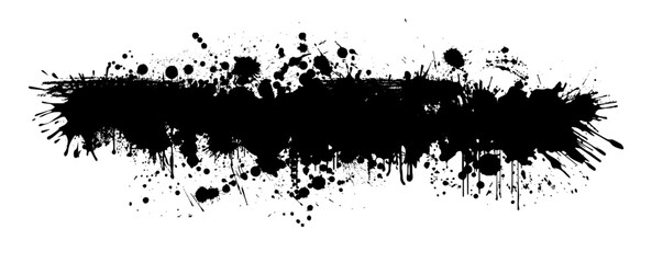 Obraz premium Abstract black blot object. hand drawing. Not AI. Vector illustration