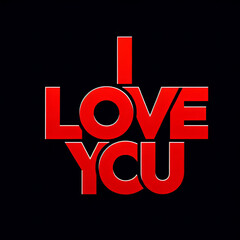 Striking contrast with vivid red love declaration