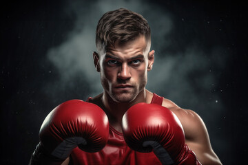 Boxer Man on a Light Background