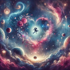 A lovers' leap into the abyss of a heart-shaped universe