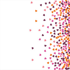 Vector edging, ribbon, border from hearts. Hand-drawn romantic pattern. Valentine's Day. Banner template. Vector illustration.