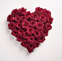 A Heart of Red Roses Symbolizing Everlasting Love - Generative AI