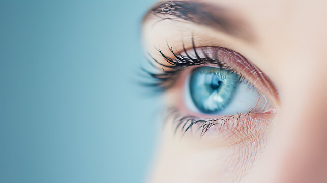 Fototapeta insightful look blue eyes