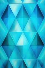 Symmetric aquamarine triangle background pattern