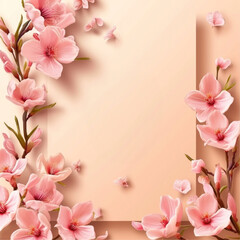 8 march card template with large copy space for text