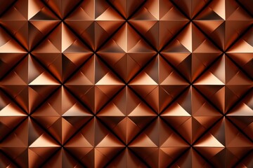 Symmetric bronze triangle background pattern