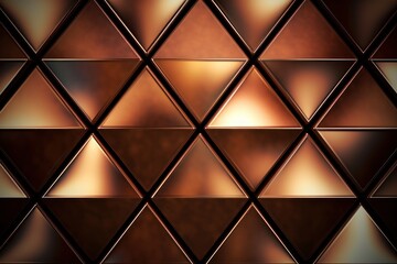 Symmetric copper triangle background pattern