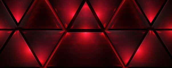 Symmetric crimson triangle background pattern