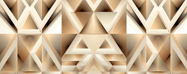 Symmetric ivory triangle background pattern