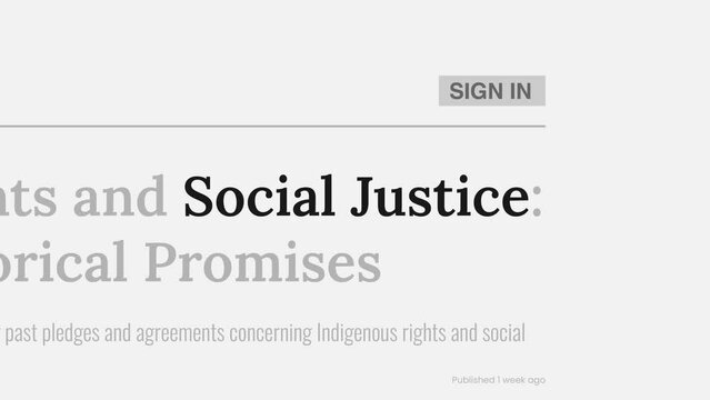 Term 'Social justice' highlighted on FAKE headlines news publications. Titles on white background. Can be used for editorial AND non editorial content as everything is 100% fake