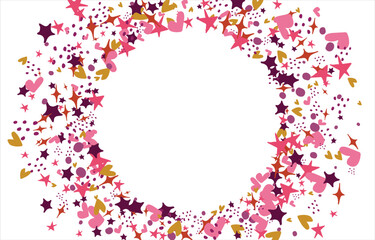 confetti, hearts, stars for promotions and events . party, diary, decorate, event. Vector illustration.