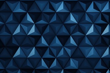 Symmetric navy triangle background pattern