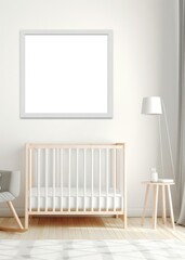 Babys Room With Crib and Lamp Cozy Space for Your Little One Generative AI