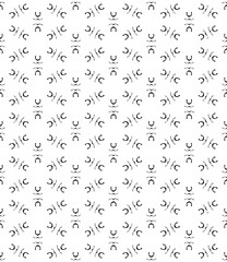 Black seamless abstract pattern. Overlay for background and backdrop. Ornamental design. PNG graphic illustration with transparent background.