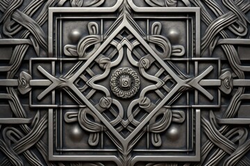 Symmetric pewter triangle background pattern