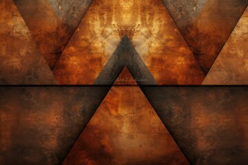 Symmetric rust triangle background pattern