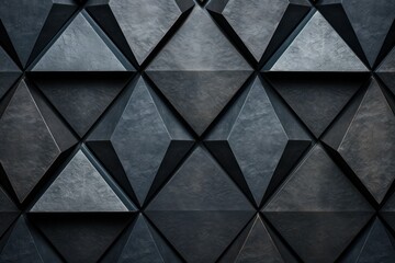 Fototapeta na wymiar SymmSymmetric slate triangle background pattern