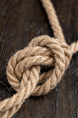 a rope from which you can tie a knot