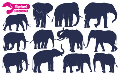 Animal Elephant Silhouettes vector illustration