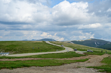 Transalpina, Drum national 67C, pass road, famous tourist routes in the Transylvanian Alps in...