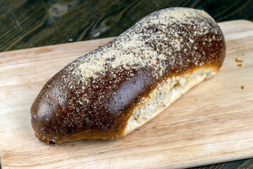 fresh and sweet wheat bun with raisins