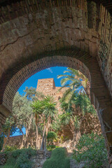 Alcazaba à Malaga, Espagne. Forteresse médiévale mauresque dans le centre historique.