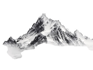 a mountain with snow on it - obrazy, fototapety, plakaty