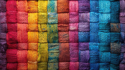 seamless rainbow wallpaper woven yarn string pattern
