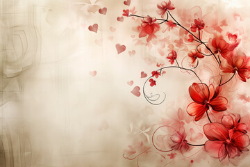 Valentine's floral heart design