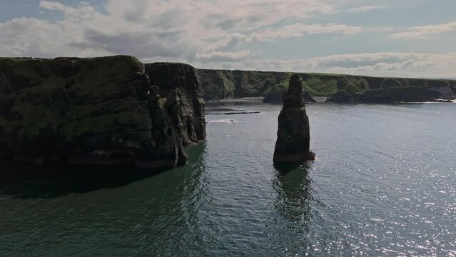 Bromore cliffs Kerry Ireland aerial view