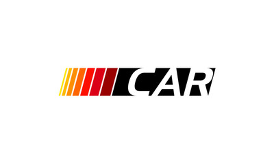 CAR word typography logo