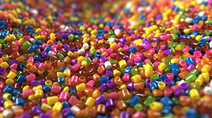 Fototapeta na wymiar Colorful soft pastel candies confetti rainbow sprinkles mix wallpaper
