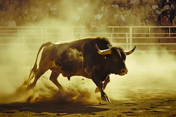 Foto auf Acrylglas Antireflex spanish  bull fight, spain bullfighters, bull, bull in arena, bullfighters © MrJeans