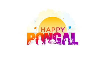 Vector design of Happy Pongal post creative concept. Pongal is a Tamil harvest festival. South India Tamil Nadu people cooking and celebrating pongal background.