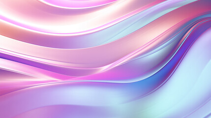 Abstract iridescent holographic vibrant texture. Color flow design. Colorful abstract gradient. Liquid waves for music poster, cover, banner, placard, flyer, presentation. 3D render