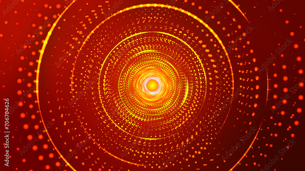 Poster abstract digital background. big data visualization. circular rotations of fantasy circle of colorfu