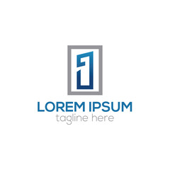 I letter logo, modern i letter logo design concept isolated vector template illustration for your company or business