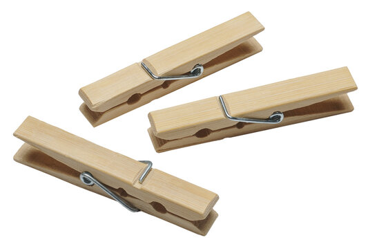 clothespins isolated from background