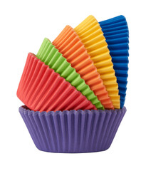 cupcake cups isolated on white