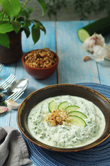 A traditional dish of Bulgarian cuisine - Snezhanka salad