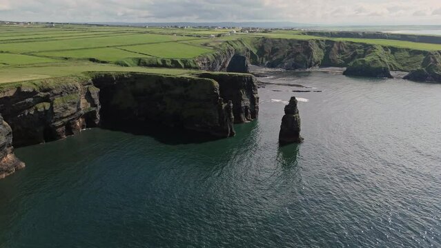 Bromore cliffs Kerry Ireland aerial view