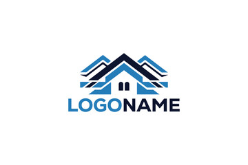 Creative logo design depicting a house roof. 